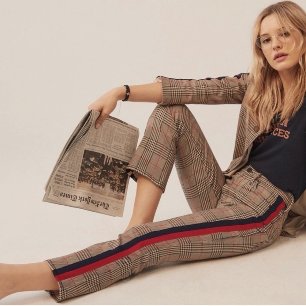 MOTHER Insider Ankle Pants in Plaid